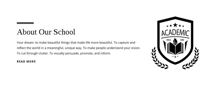 About Our School HTML5 Template