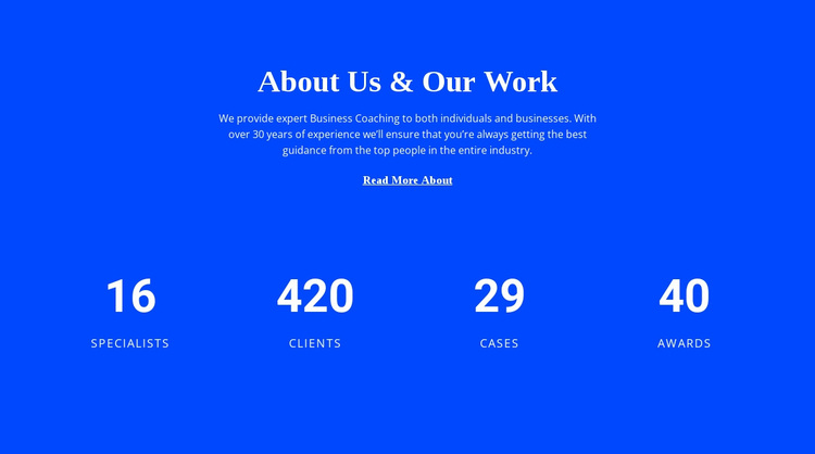 Counter About Us Website Design