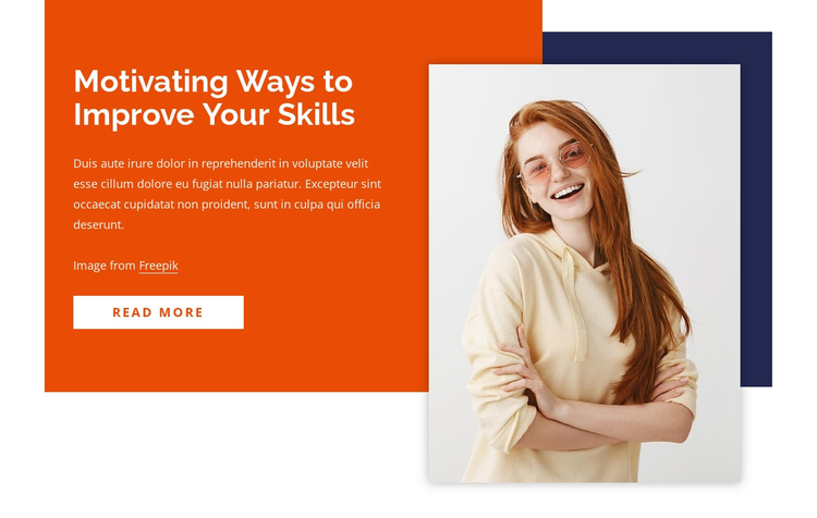 How to improve your skills One Page Template