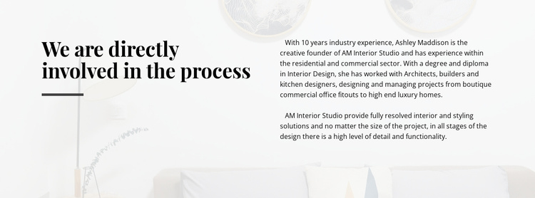 Text directly involved process Website Template