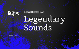 Beatles Legendary Sounds Website Design App