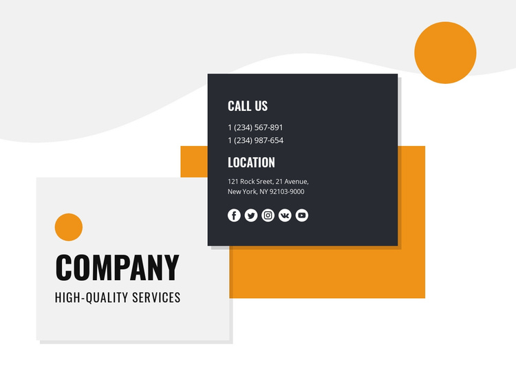 Creative contact us block One Page Template