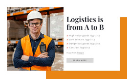 Logistics Is From A To B Free WordPress Themes