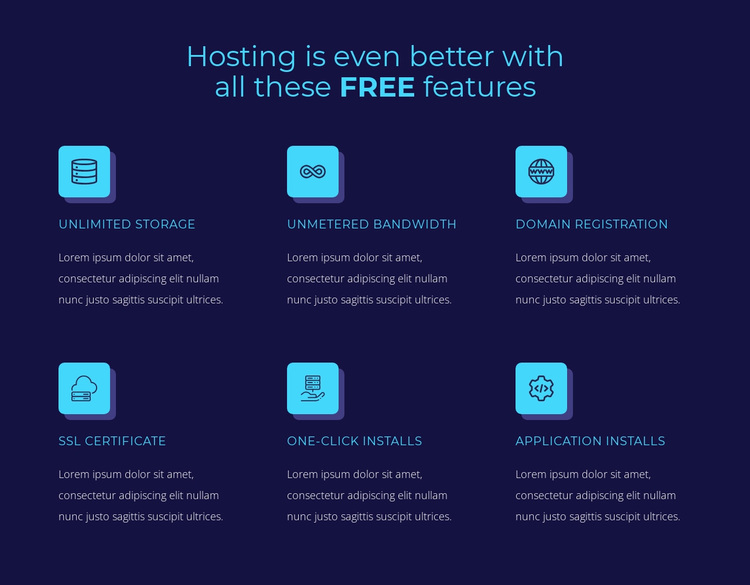 Hosting free features Joomla Page Builder