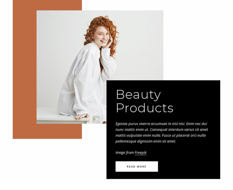 Beauty products WordPress Website Builder