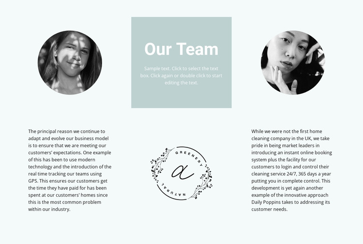 Our flowers team HTML Template