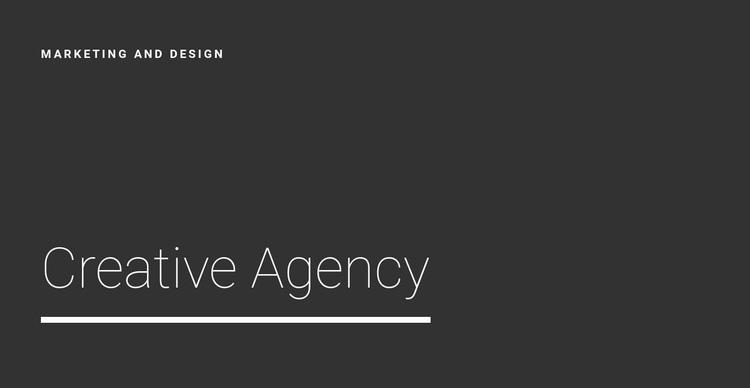 New creative agency Website Design