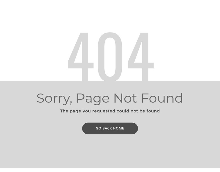 404 error page template Joomla Page Builder