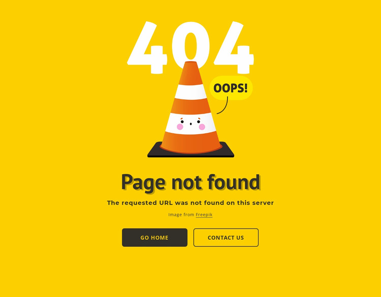 Design 404 page Website Mockup