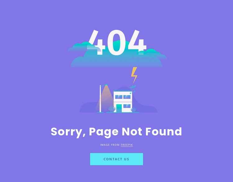 404 not found message Website Builder Software