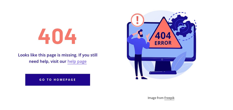 404 error template Website Builder Software