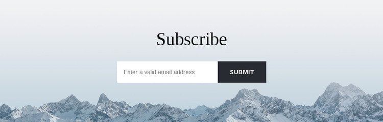 Subscribe form with background WordPress Theme