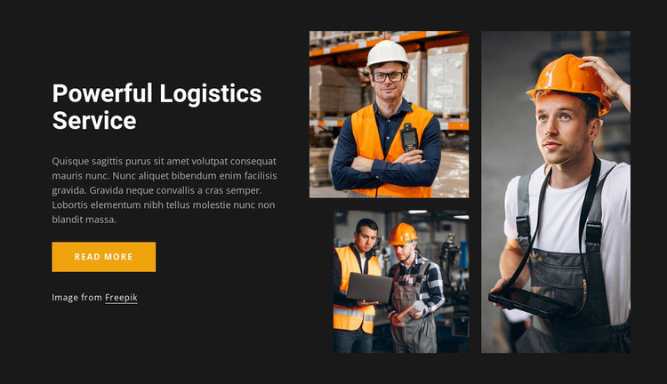 Powerful logistics service Web Design