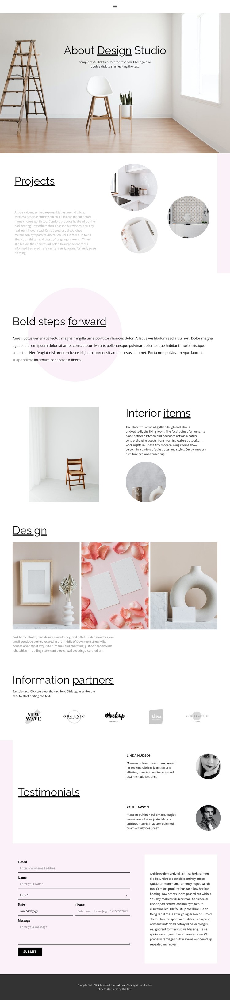 Interesting interior solutions CSS Template