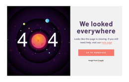404 Page Example Web Design Tool
