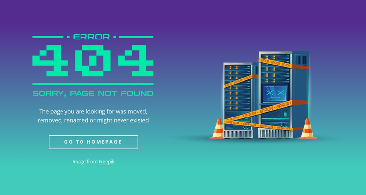 404 not found block Joomla Template