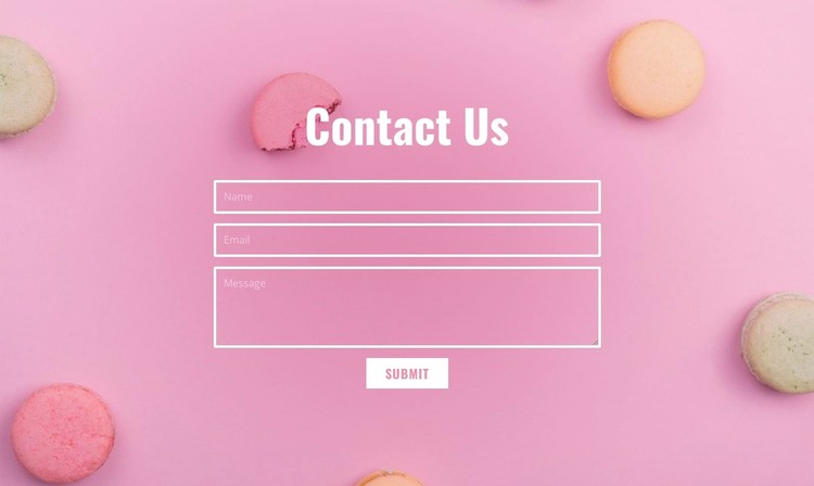 Contact form for bakery cafe WordPress Theme