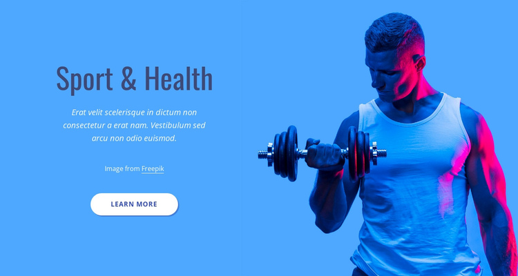 Sport and health Website Builder Software