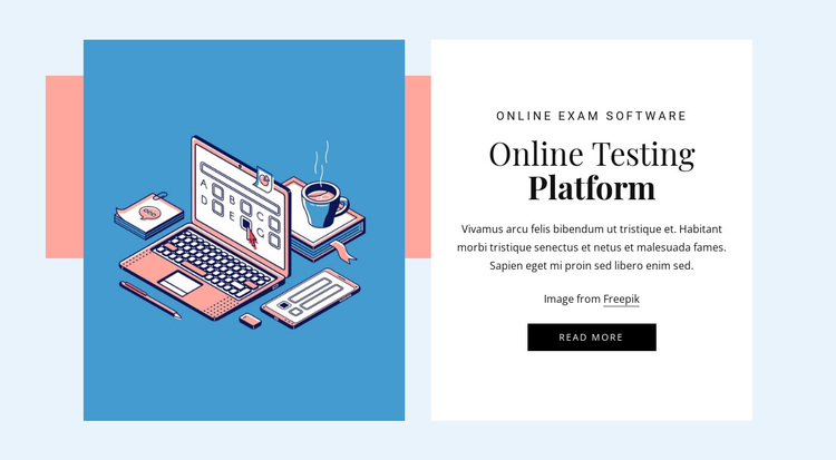 Online testing platform Joomla Page Builder