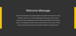 Welcome Message Website Builder Software