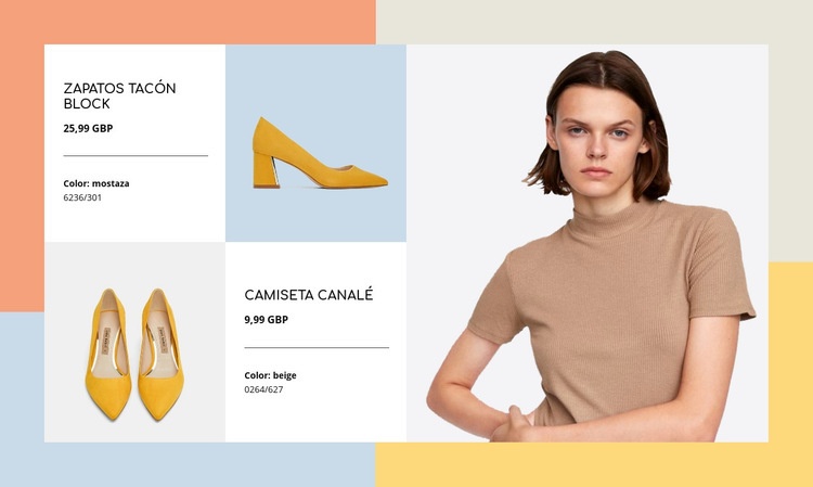 Zapatos de tendencia superior para mujer Maqueta de sitio web