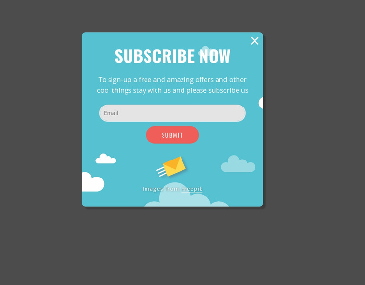 Creative subscribe popup Website Design
