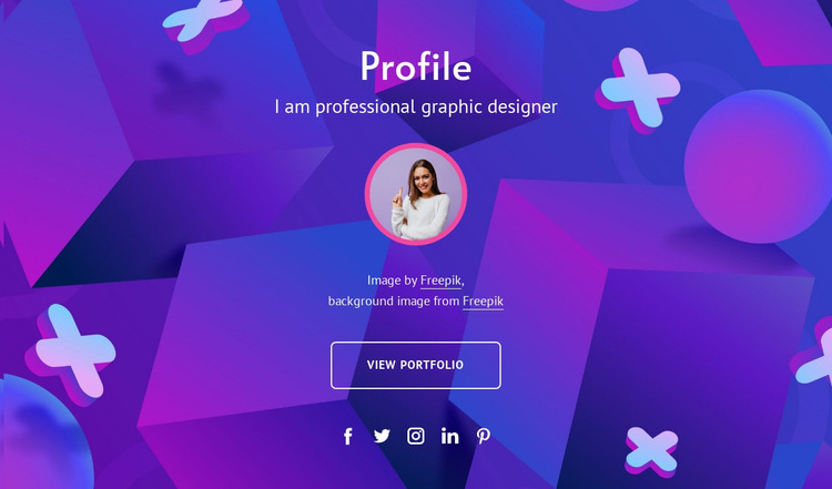 Graphic designeer profile HTML5 Template