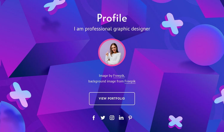 Graphic designeer profile Website Builder Software