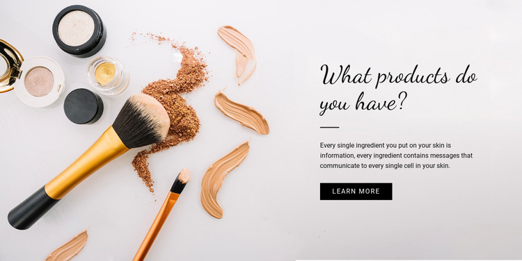 Beauty Product Html Website Builder