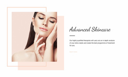 Advanced Skincare Interior Design Landing Pages
