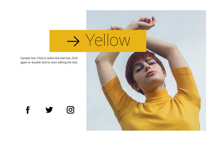 Yellow trending color HTML Template