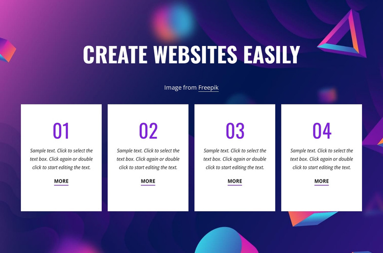Create websites easily HTML5 Template