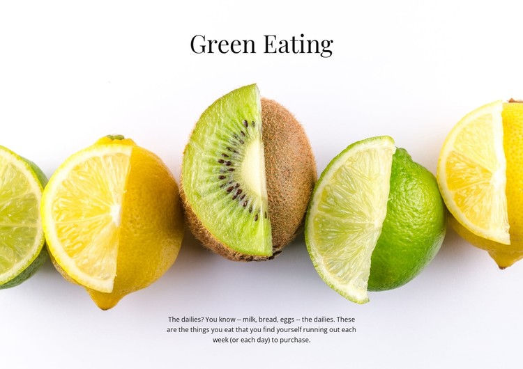 Green eating  CSS Template