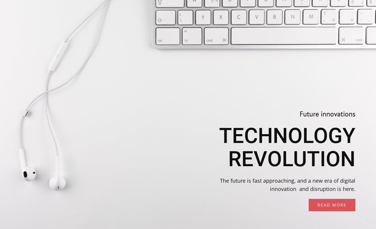 Technology and equipment revolution Website Design