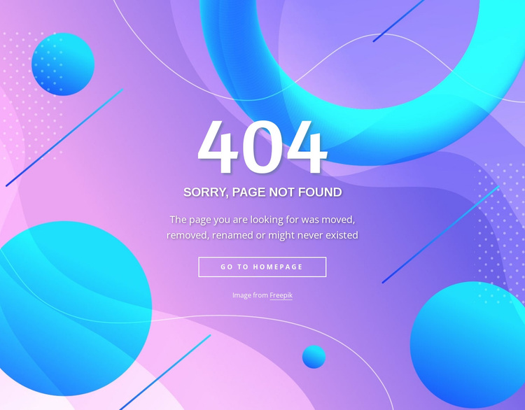 Page not found block Template