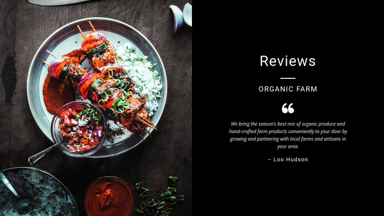 Restaurant reviews HTML Template