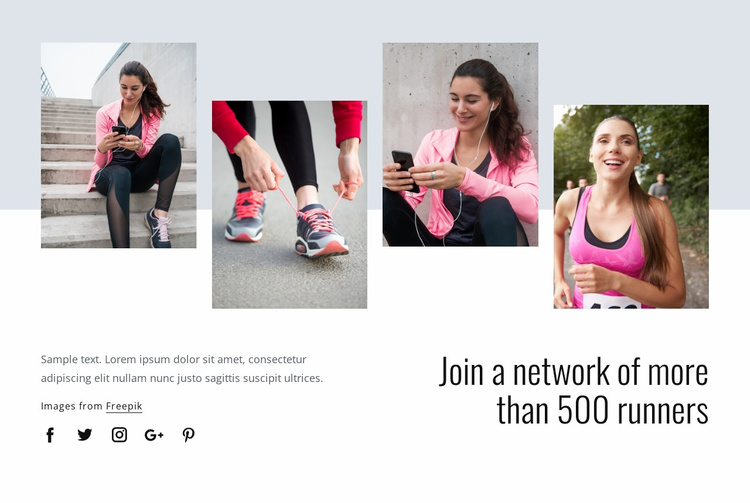 Run for a healthier life Landing Page