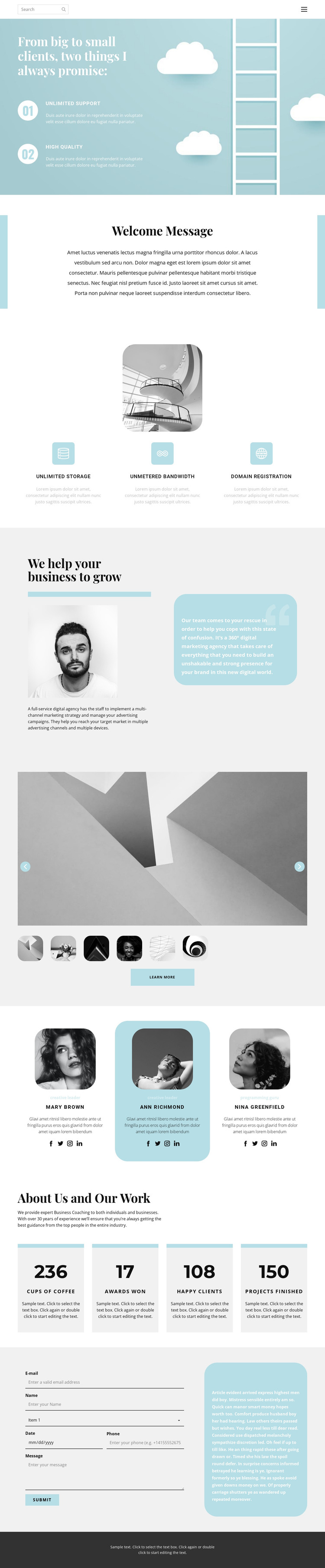 Help in starting a project HTML Template