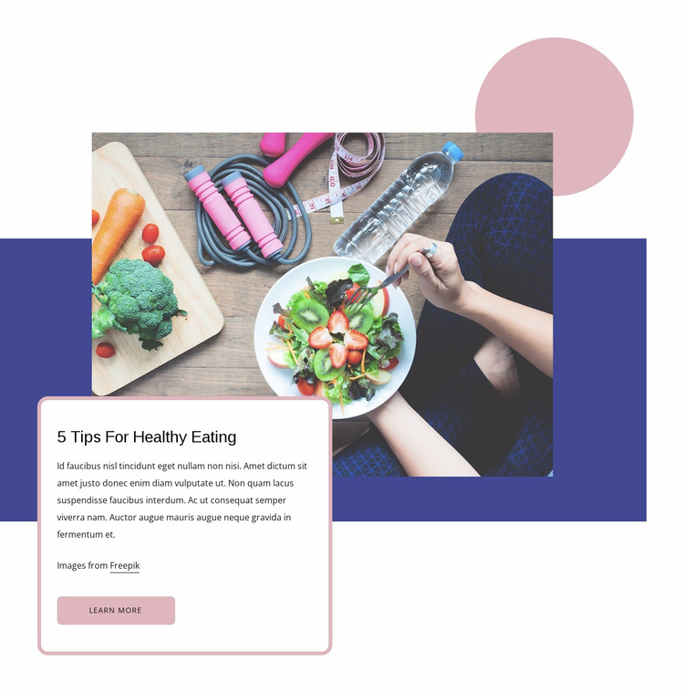 Tips for healthy eating Website Template