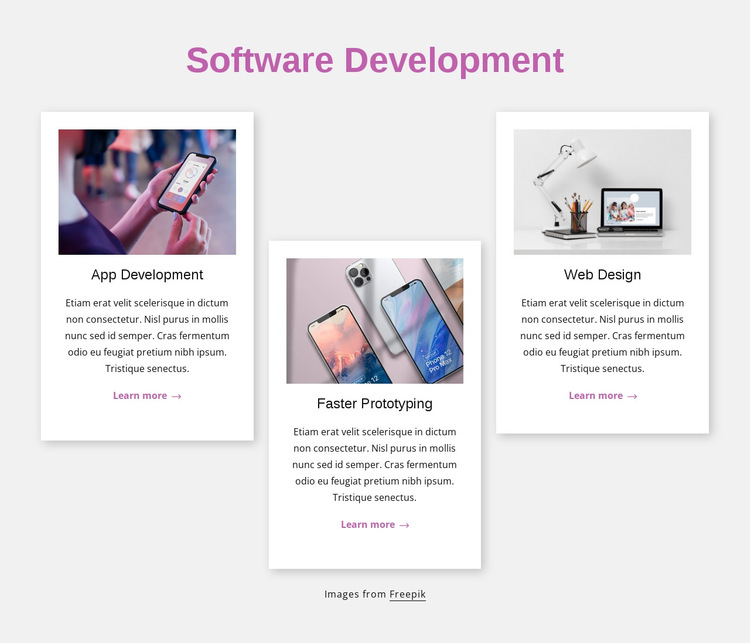 Software development engineering HTML5 Template
