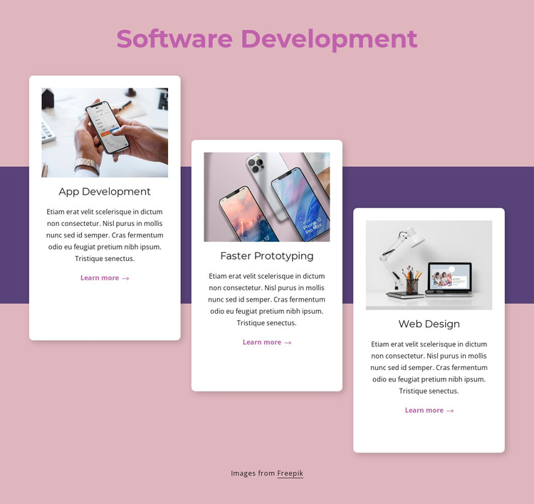 Cloud-native software development HTML5 Template