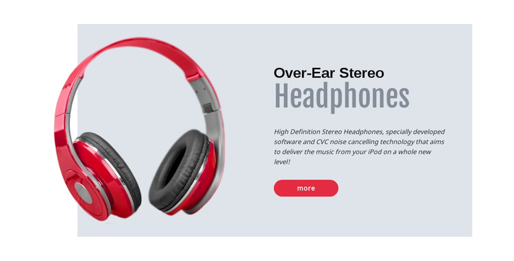 Stereo headphones Joomla Template