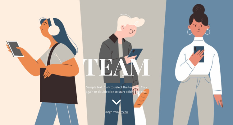 Team illustration Website Design