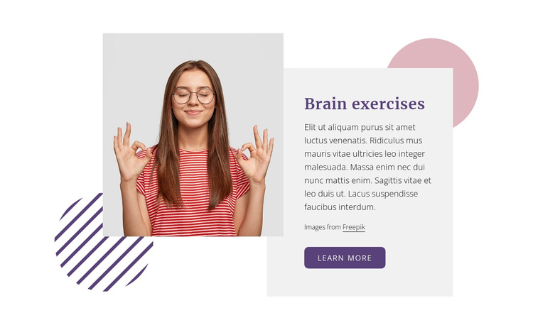 Brain exercises HTML5 Template