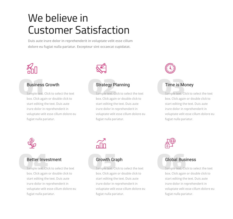 We believe in customer satisfaction Joomla Template