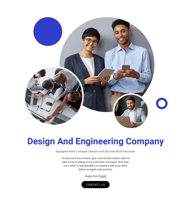 Design and engineering company Website Builder Software