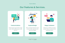 Our Features And Services Responsive Woocommerce Wordpress Cms Templates