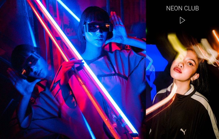 Neon club and entertainment CSS Template