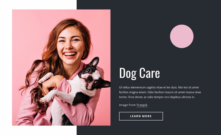 Puppy care Landing Page