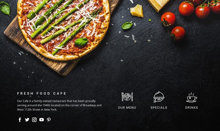 Fantastic freshly made pizza CSS Template